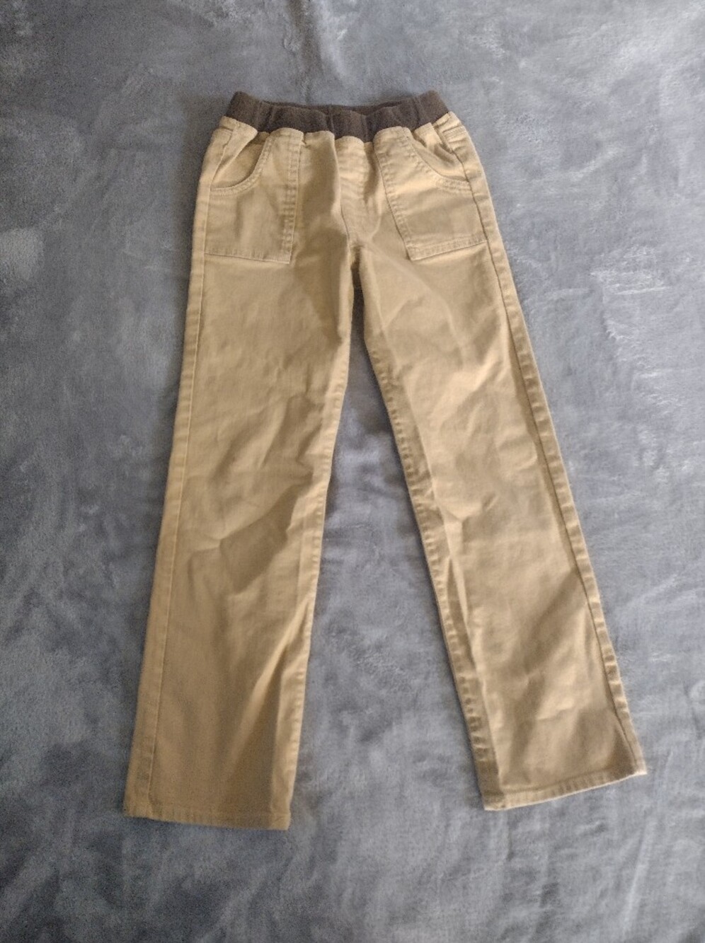Miki House Boys' 130 cm Khaki Long Pants Elastic Waist MARKER STAIN See Pics